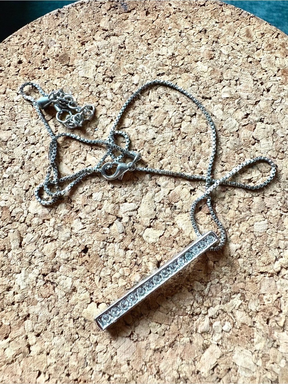 Silver Long Pendant Necklace Simplicity Style